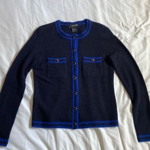 Bloomingdale’s Blue Cashmere Cardigan [S]